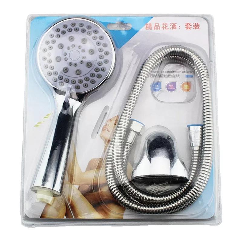 Product Introduction of 3Pcs/Set Pressurized Nozzle Shower Head ABS Bathroom Accessories High Pressure Water Saving Rainfall Chrome Shower Head Set 2
