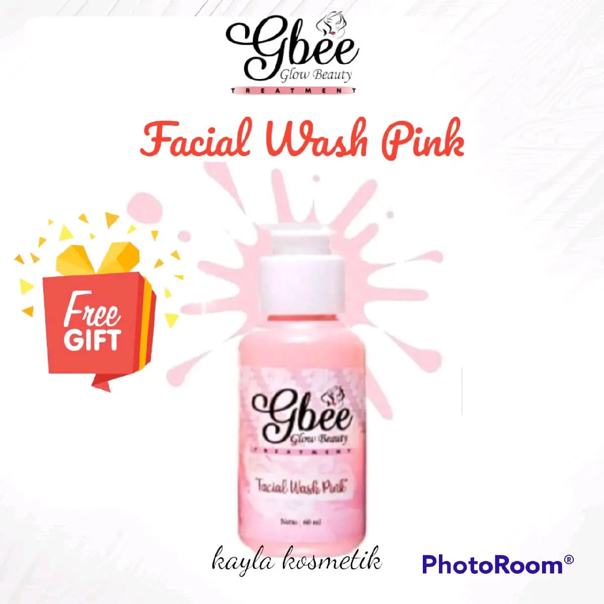 Facial Wash Pink Gbee Glow Beauty / BPOM / COD / Free Gift