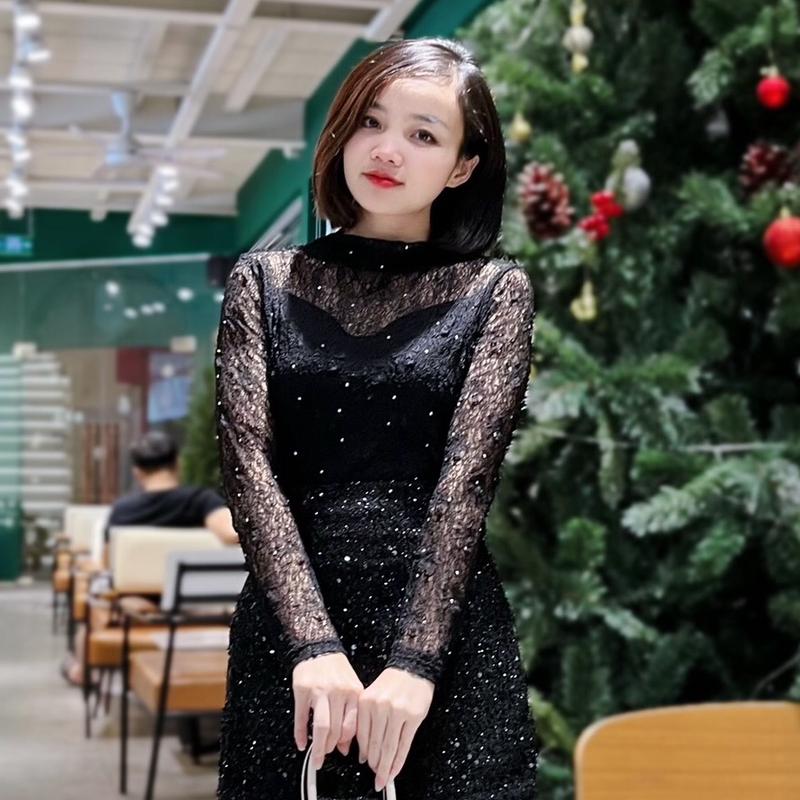  Áo thun lưới đính đá sang xịn mịn  Top Nữ 