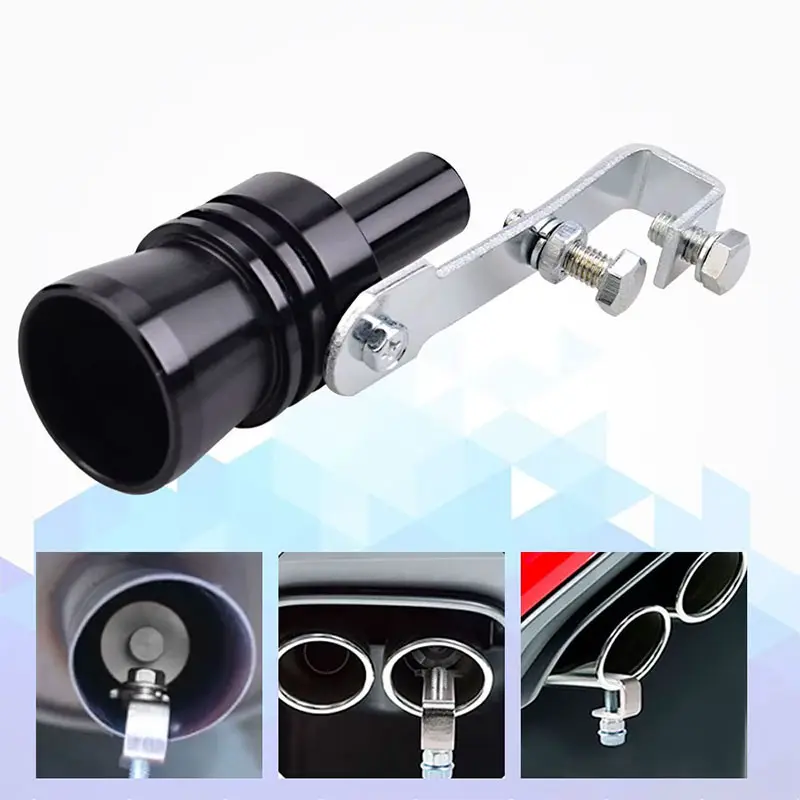 Universal Blow Off Valve Simulator – Turbo Exhaust Whistle Sounder, Aluminum Muffler Tip