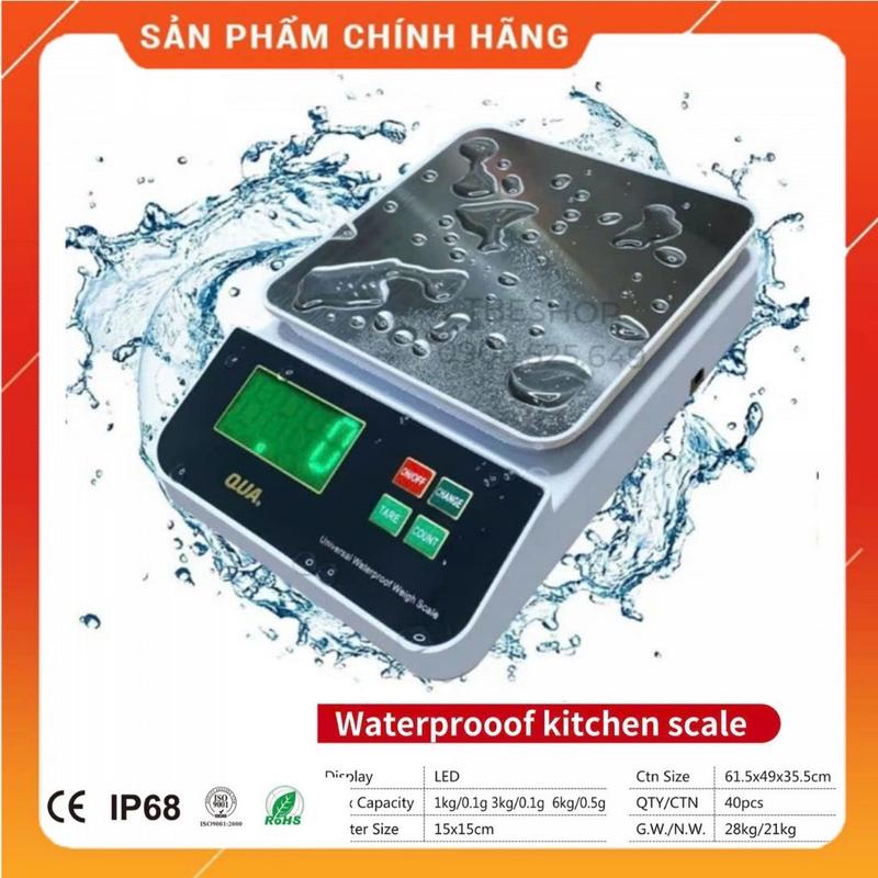 Cân Điện Tử Chống Nước QUA 3Kg/1g Và 5Kg/1g, Cân Tiểu Ly Nhà Bếp - Có Độ Chính Xác Cao