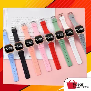 BISA COD J5321 Jam Tangan Rubber Digital Trendy Dial Kotak / Jam Tangan Digital Korea / Jam Tangan Digital Waterproof Watches
