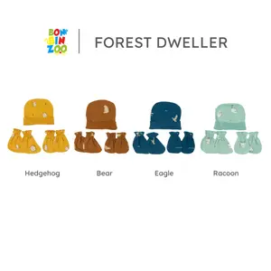 BONBINZOO - Sarung Tangan Kaki Anak Forest Dweller Series Bayi Newborn
