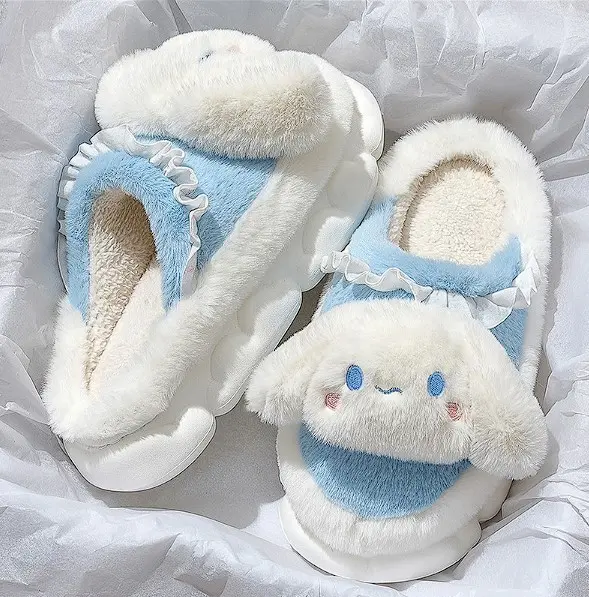 Fleezy SANDAL KUROMI CINNAMOROLL / SANDAL HELLOKITTY MY MELODY / SANDAL BULU / SANDAL KAMAR TIDUR / SANDAL COUPLE / SANDAL RUMAH / SANDAL SELOP RUMAH / SANDAL LUCU / Home Slippers SANDAL BULU BONEKA PREMIUM - Middle Most