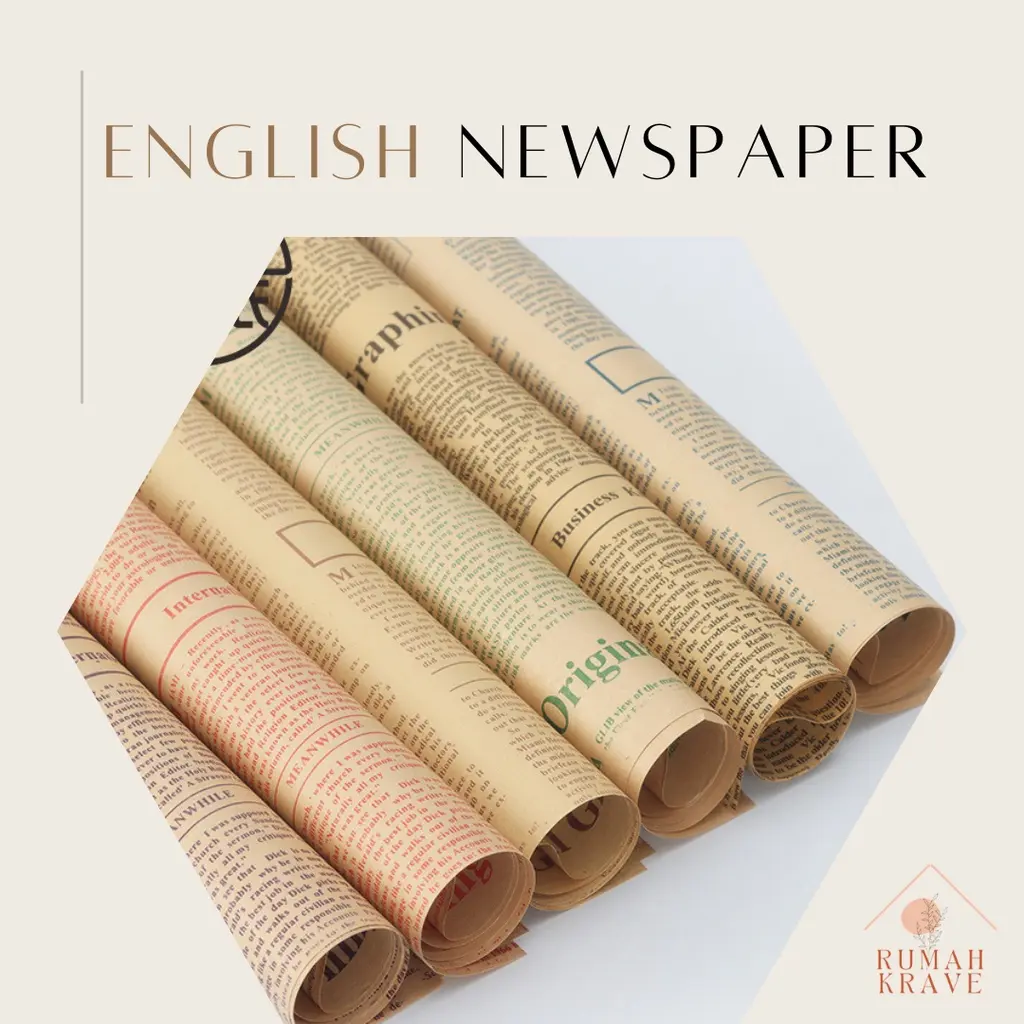 Newspaper Koran Wrapping Paper Kraft Samson Kertas Coklat Kertas Bunga Buket Kertas Kado