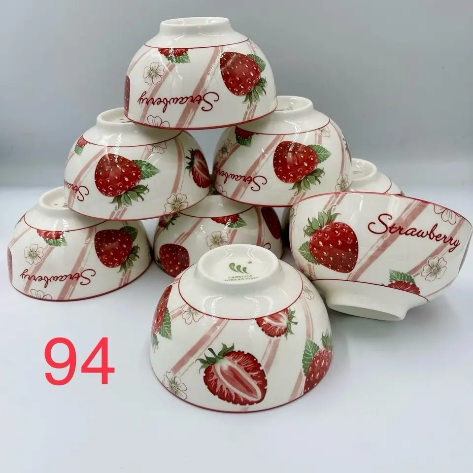 set 10 chén sứ 4D nhiều mẫu