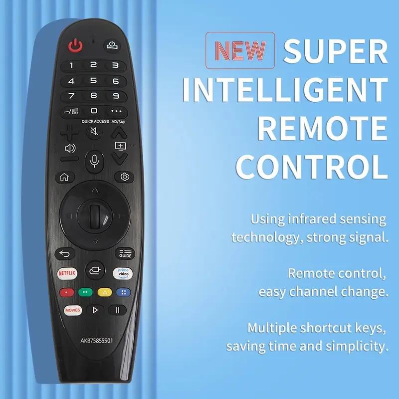 Điều khiển từ xa thay thế, cho TV thông minh LG, Điều khiển từ xa hồng ngoại, Phù hợp với nhiều mẫu TV thông minh LG, Không có chức năng giọng nói, Không có chức năng con trỏ 6