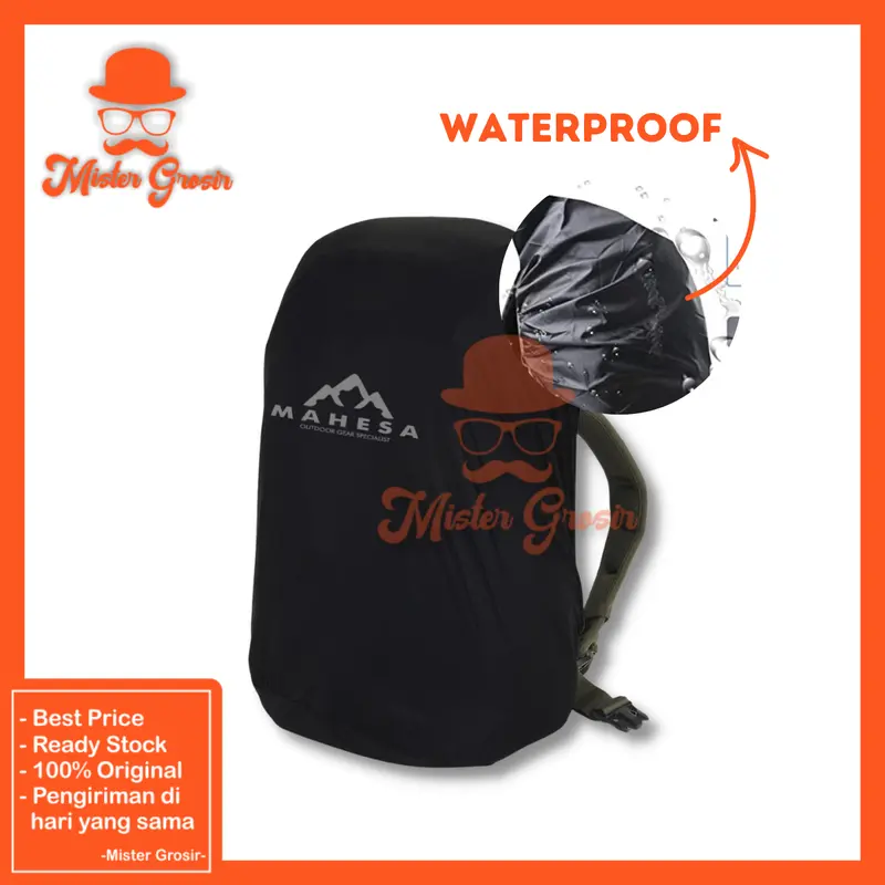 Sarung Daypack Tas Hujan Rain Cover Bag Pack  65L - 75L Waterproof Pelindung Ransel Carrier Keril Caril Ceril Camping Pendaki Gunung Outdoor Hiking 3