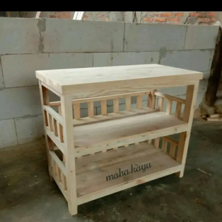 rak sepatu kayu jati Belanda