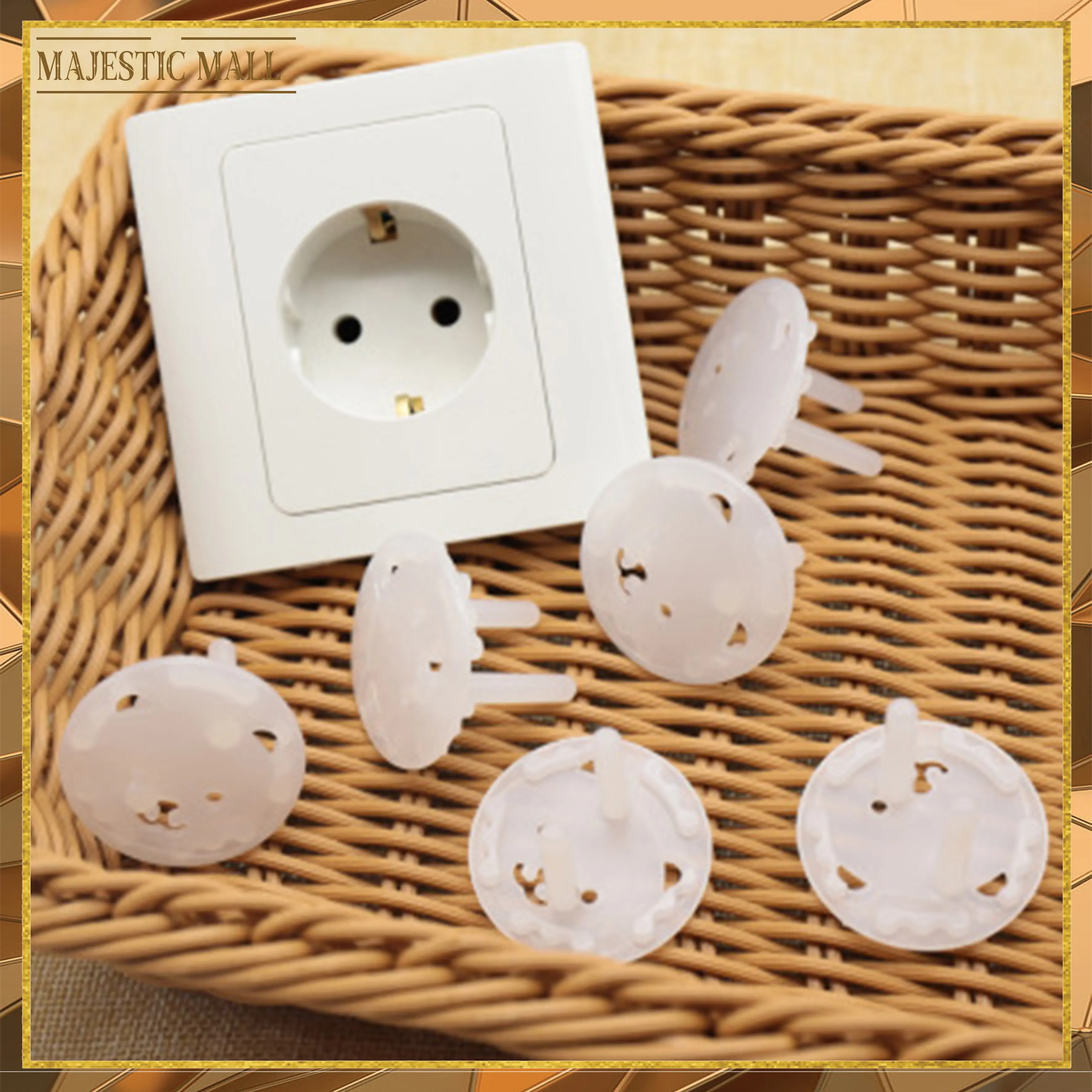 Pengaman Stop Kontak Penutup Lubang Colokan Listrik Socket Cover Motif Beruang Import COD 713