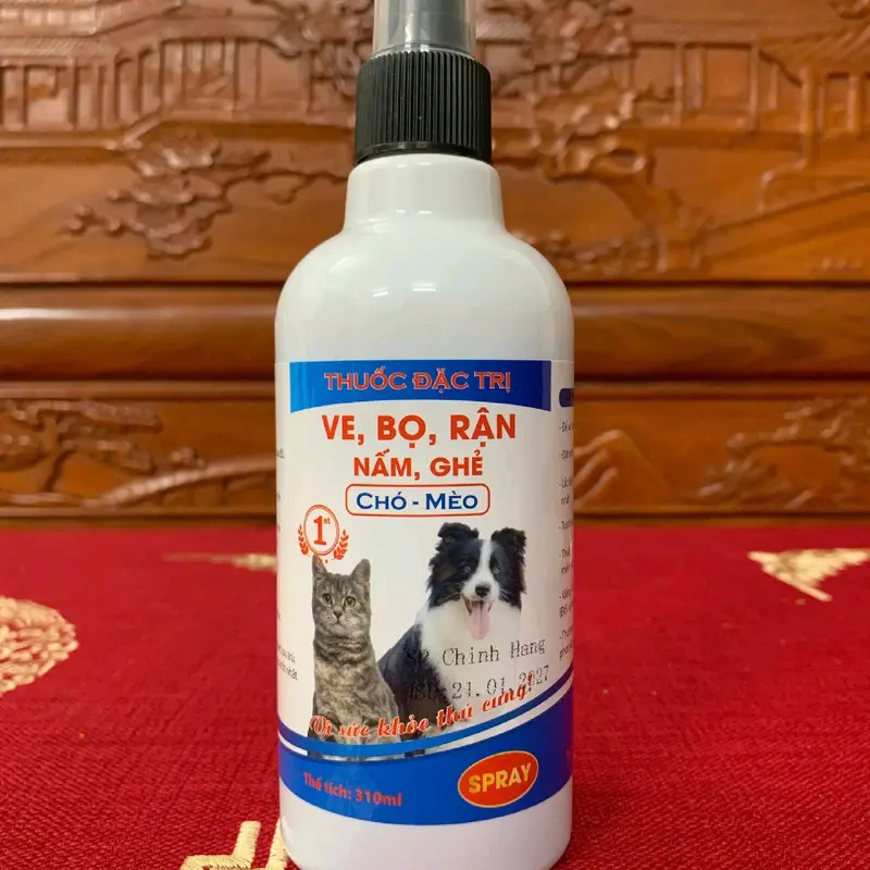 Xịt diệt ve bọ  rận,  bọ chét cho thú  cưng 4