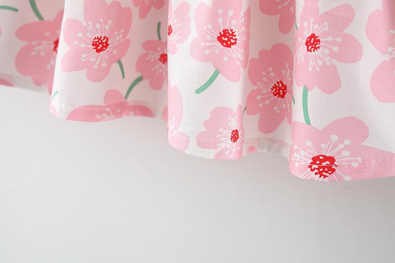 Product Introduction of New Style Sweet Fashion Floral Princess Dress for Baby Girls with Hood and Bowknot Korean Style Puffy Dress 15