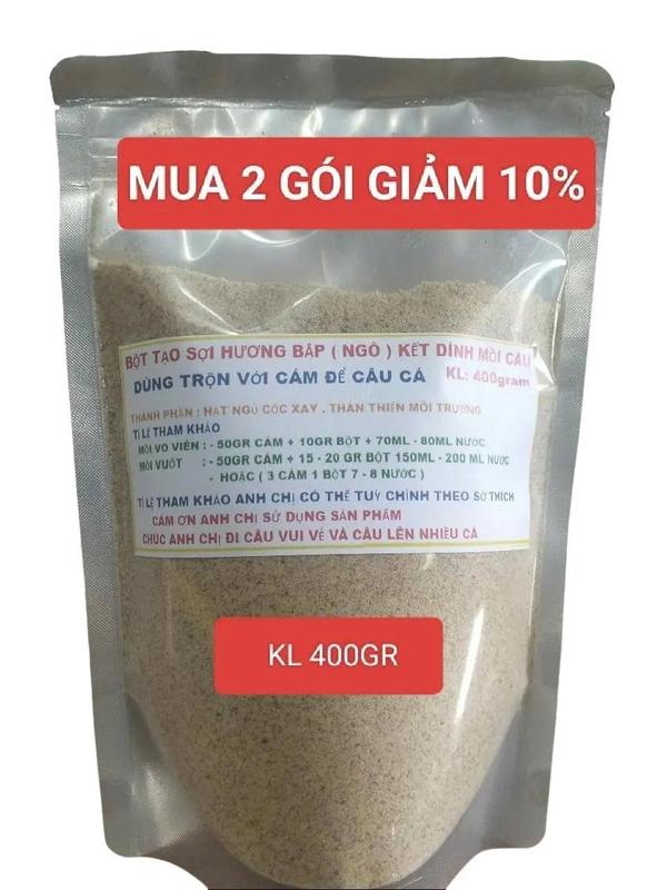  Bột Tao Sợi TƠ NHỆN Hương Bắp  Ngô  Kết Dính Mồi Câu Cá Dùng Trộn Với Cám Để Câu Cá - Fishing - Bắt Cá 