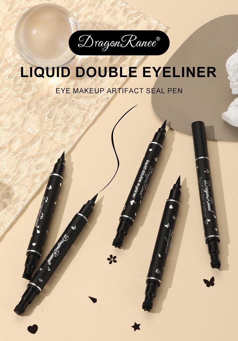 Product Introduction of DoubleHeaded XINGX Seal Eyeliner Waterproof Novice Love Plum Blossom Embellished Eye Corner Eye Tail Eyeliner 0
