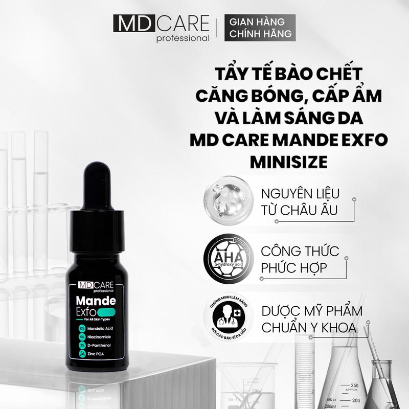 Tẩy Tế Bào Chết Căng Bóng, Cấp Ẩm Và Làm Sáng Da MD CARE Mande Exfo Sample 10ml