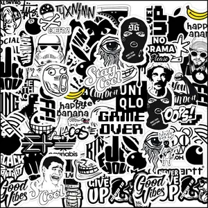 55 PCS STIKER MINI VARIASI HITAM STIKER BRAND STIKER MEME STIKER RACING STIKER DISTRO BAHAN GRAFTAC COCOK BUAT TEMPEL HP CASE LAPTOP KULKAS HELM DLL