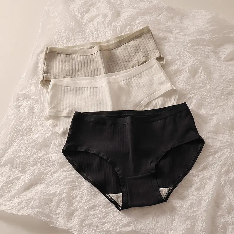 Seluar Dalam Kapas, Disesuaikan oleh Kilang, Untuk Wanita dan Pelajar, Gaya Jepun, Pinggang Tengah, Mudah dan Bernafas, Sesuai untuk Gadis, Seluar Dalam Bersaiz Besar, Borong Tersedia Dusty Pink