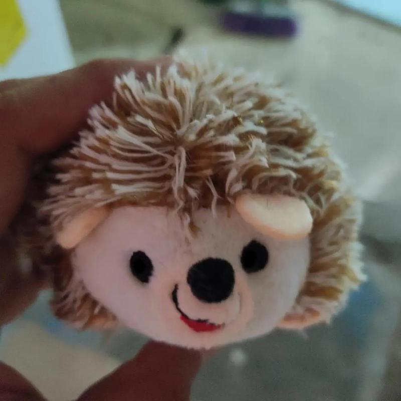 Random Color Cartoon Hedgehog Shaped Plush Toy, 1 Count Small Cute Interactive Toy Gifts for Pets 8