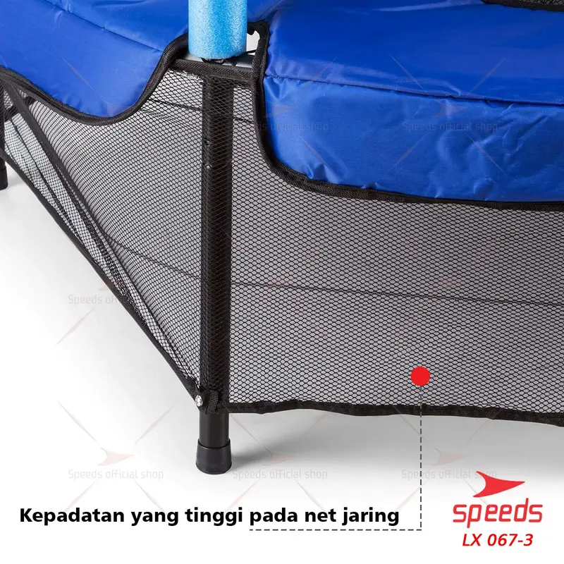 SPEEDS Trampolin Berjaring Pengaman Trampoline Mainan Lompat 55inch 067-3 2