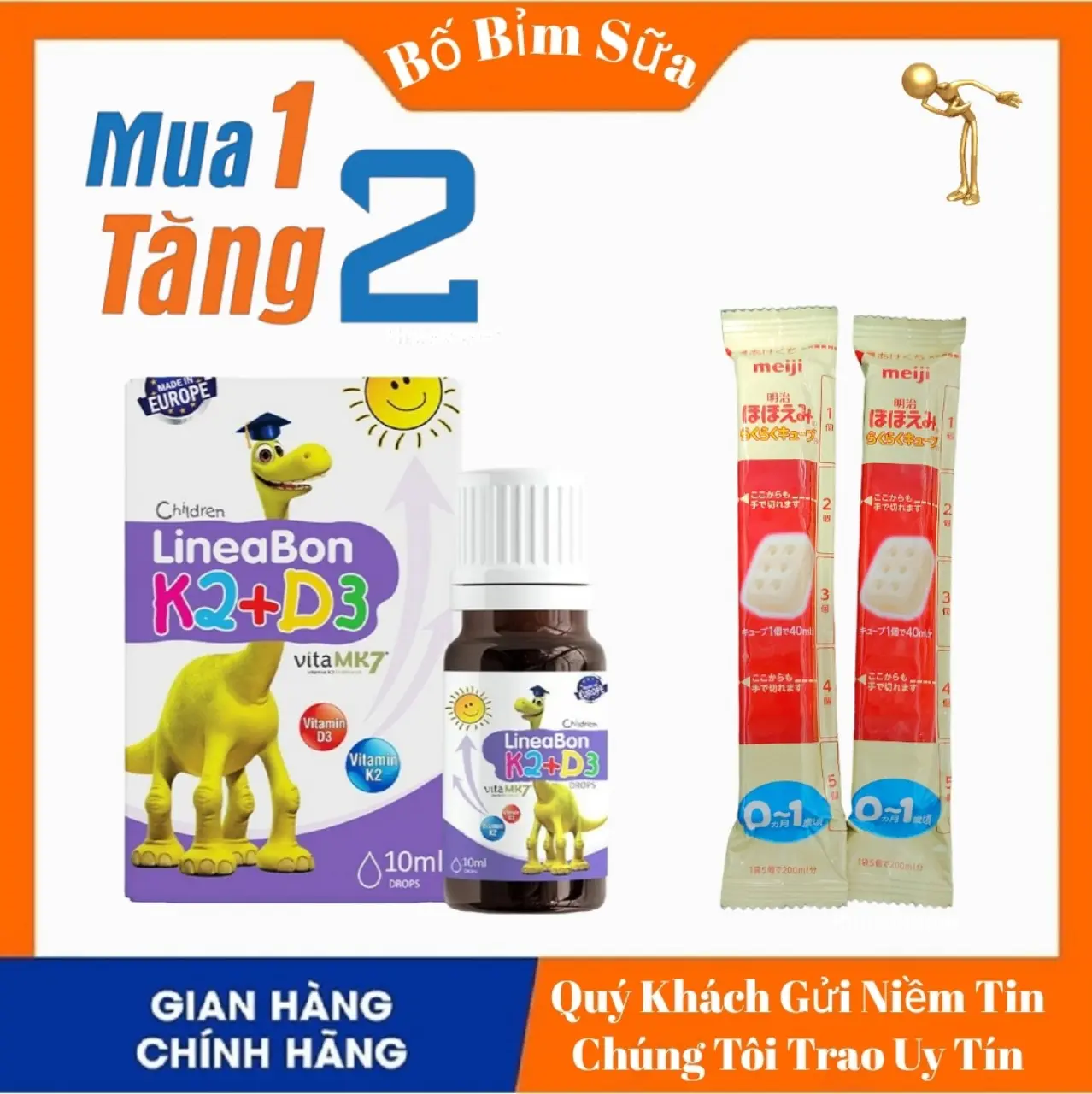 LineaBon Vitamin K2+D3 MK7 Hộp 10ml Thực Phẩm Bảo Vệ Sức Khỏe Hỗ Trợ Hấp Thụ Canxi Giảm Nguy Cơ Loãng Xương Cho Trẻ Hàng Chính Hãng