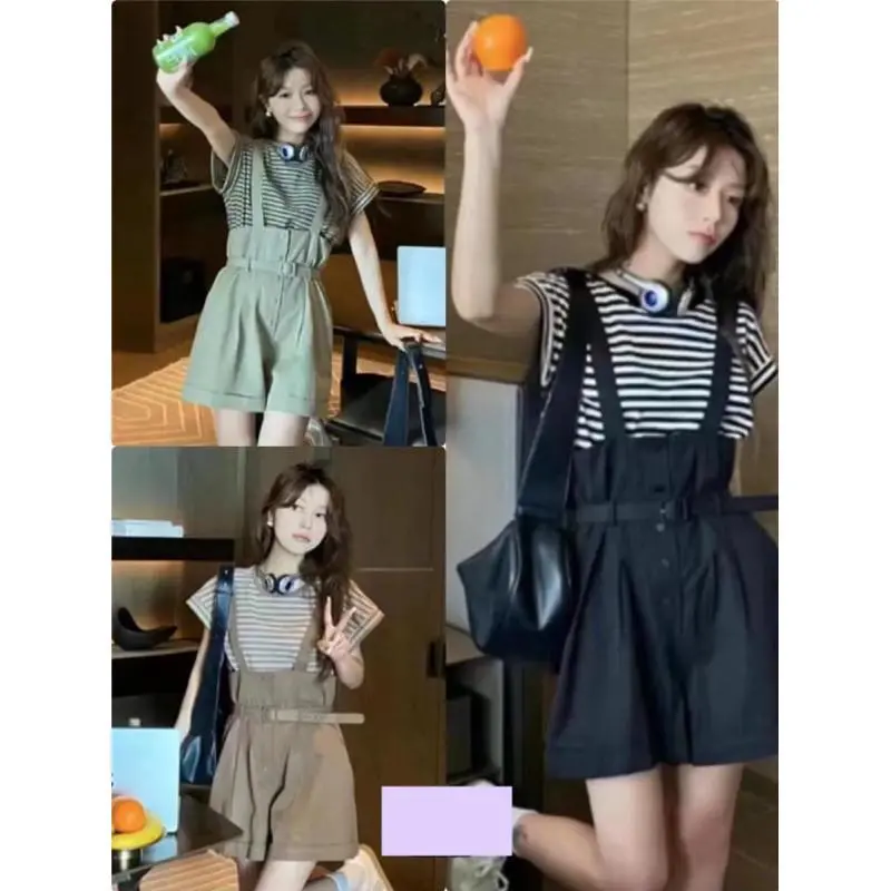 Bella Overall Celana Pendek Wanita Korean Style / Jumpsuit Celana Pendek 2