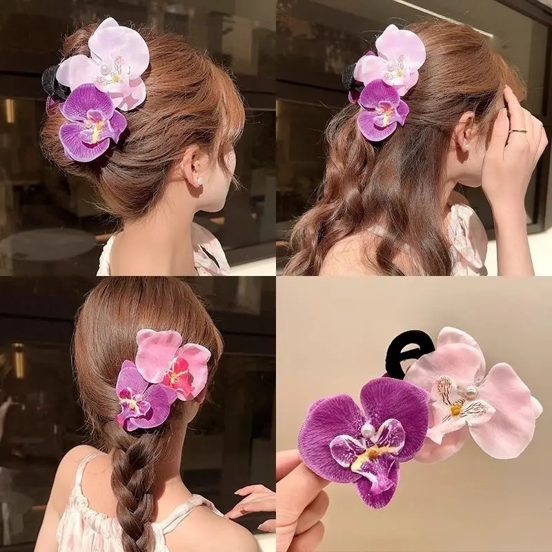 Kẹp tóc hoa Lan hồ điệp xinh xắn cho bạn nữ