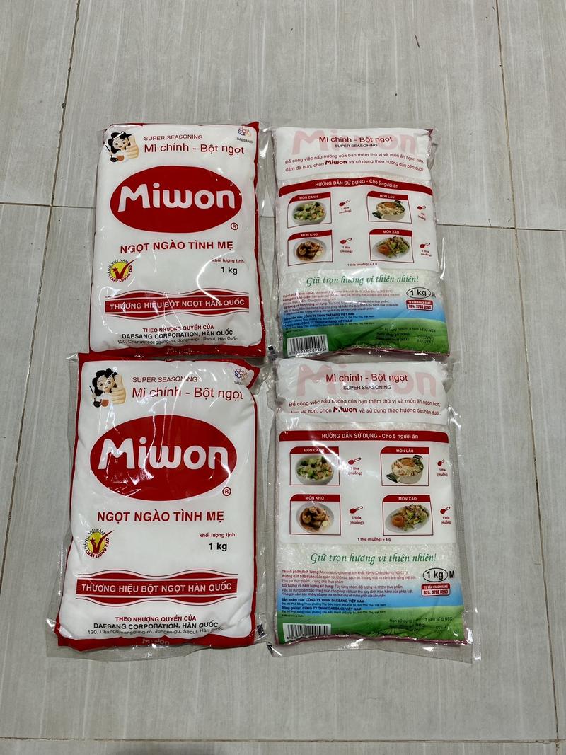 Product Introduction of [TO VỪA ]4 GÓI BỘT NGỌT MIWON LOẠI 1KG HẠT TO VỪA M (TỔNG KHÁCH NHẬN VỀ 4 KÍ ) THƯỜNG DÙNG TRONG GÓC BẾP GIA ĐÌNH Nấu ăn Ăn ngon An toàn Đậm vị 1