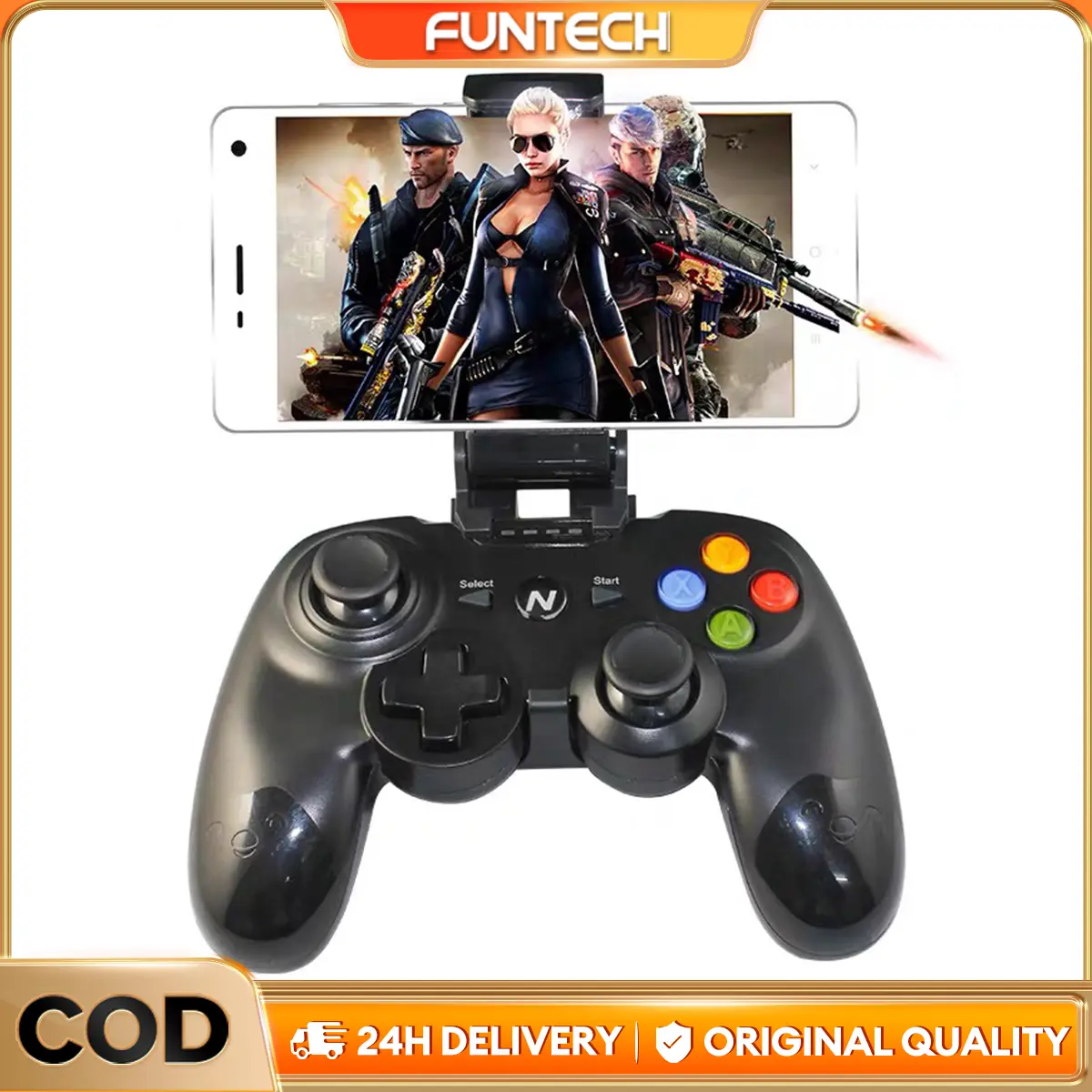 Multi Functional Game Controller With Phone Holder Mobile Cell Phone Stand For PS4 Controller Mount Hand Grip Support Androidsystem, Apple mobile phone, computer, PS3console, PS4 console, SWlTCH console