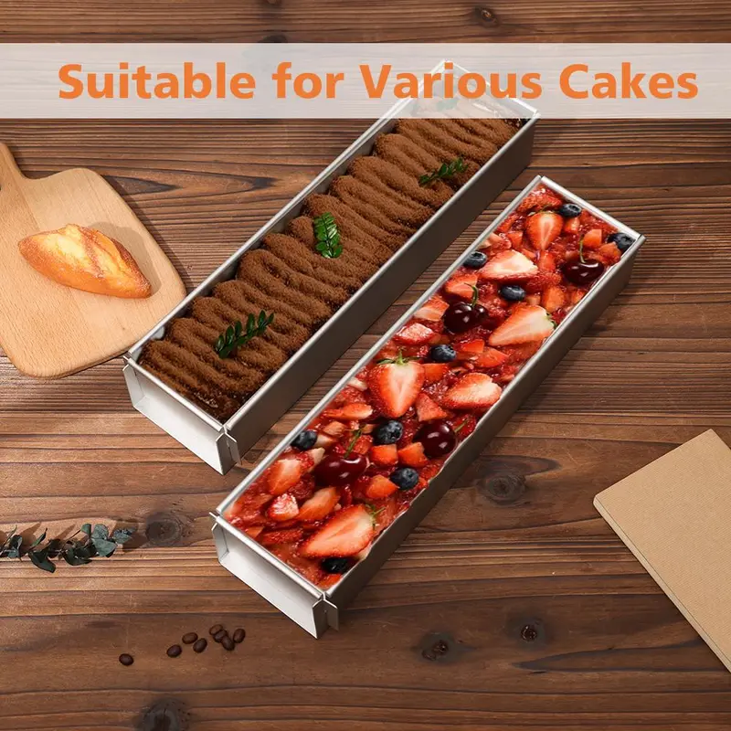 Rectangular Cake Pan, 1 Count Multifunctional Aluminum Cake Bread Baking Mold with Secure Base, Baking Tool for Home Bakers & Kitchen Enthusiasts 8