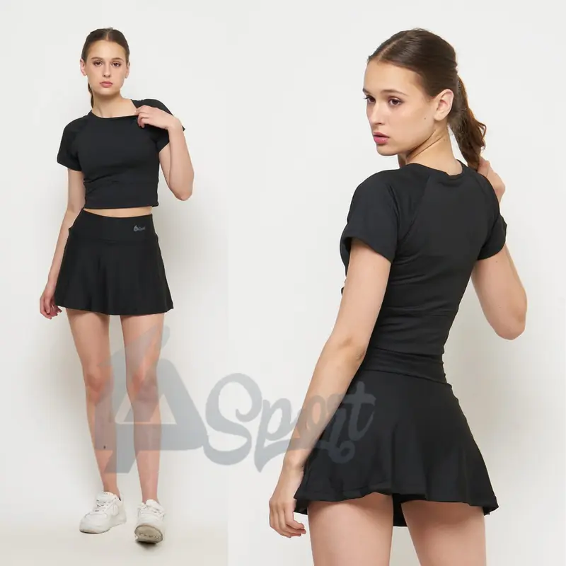 Set Crop Bawahan Rok / Set Zumba Wanita / Set Aerobic Wanita / Set Olahraga Wanita 1