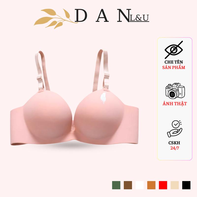 Áo Lót Nữ Cup Su Không Gọng Hình Chiếc Lá 2 Quây Cài Sau Đệm 3cm DAN L&U A01