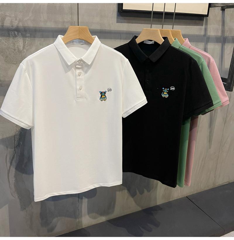 Product Introduction of New Bear Embroidery Polo Shirt Simple Fashion Men's Top 21