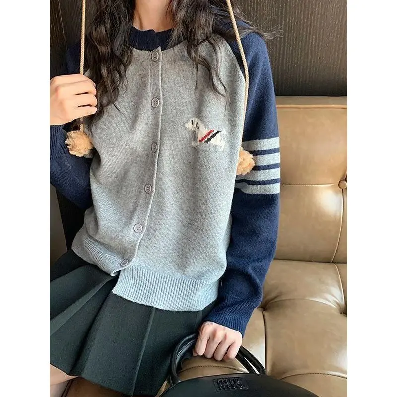Áo Cardigan Dệt Kim, Màu Tương Phản Cho Chó chó Con, Thiết Kế Phong Cách Hàn Quốc, Mỏng Và Bó Sát, Áo Bột Mềm, Thời Trang, Thích Hợp Cho Mùa Thu Và Mùa Đông, Hàng Mới Về Năm 2025 8