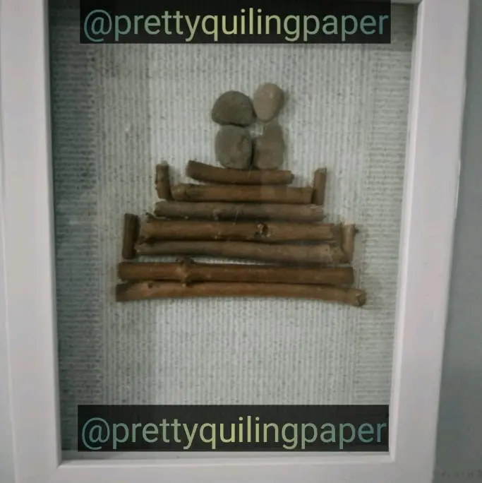 HIASAN DINDING SENI BATU PRETTY QUILING PAPER 8