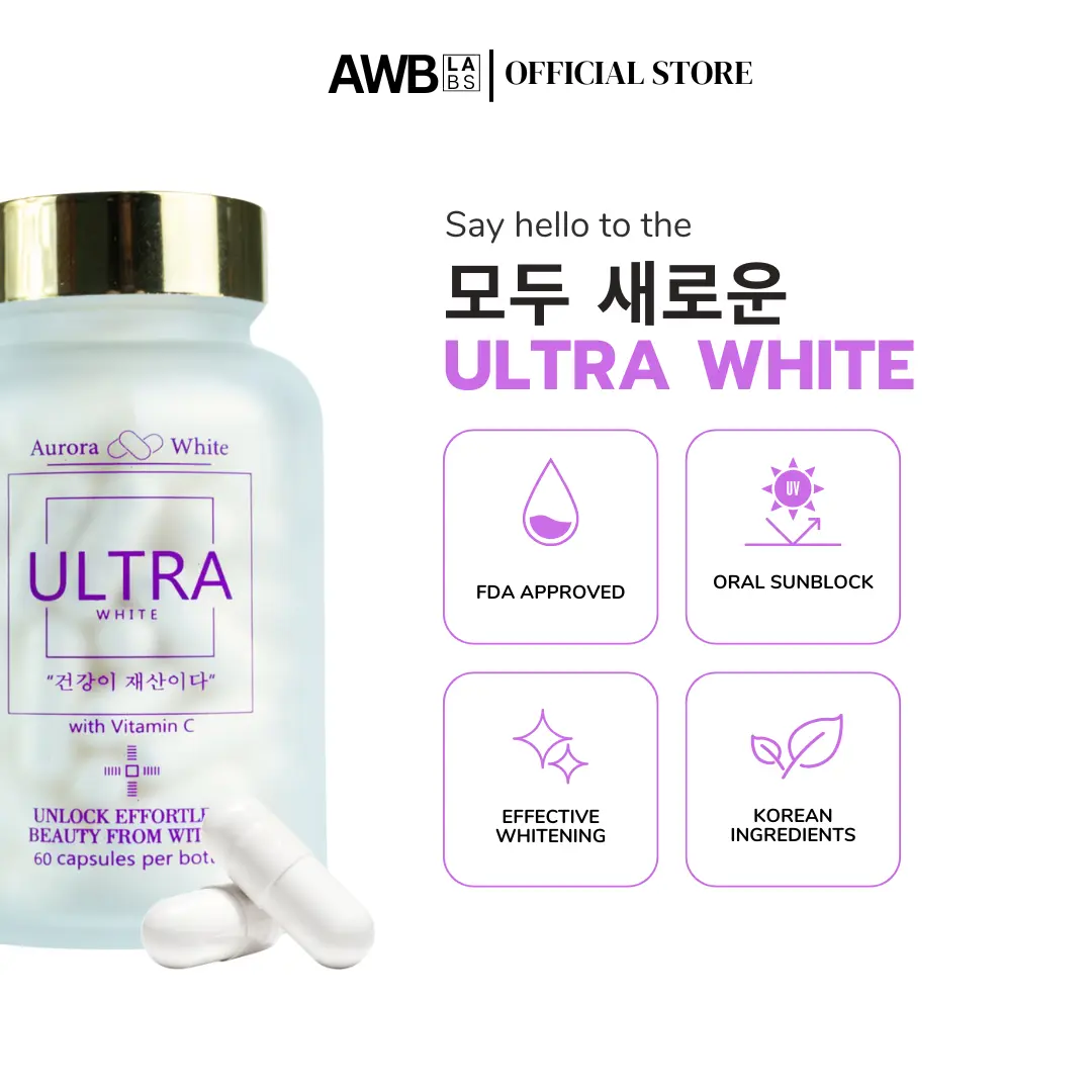 ULTRA White by Aurora White 60 capsules for Adult 650mg Supplement ULTRA White by Aurora White 60 capsules for Adult 650mg Supplement
