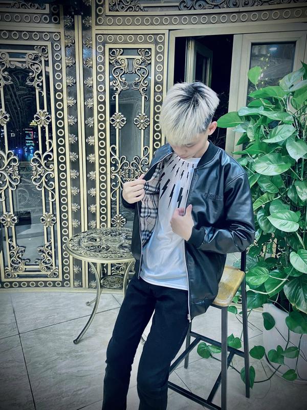 Áo khoác da nam nữ bry chữ thêu  hàng 2 lớp lót gió có túi trong Jacket 1