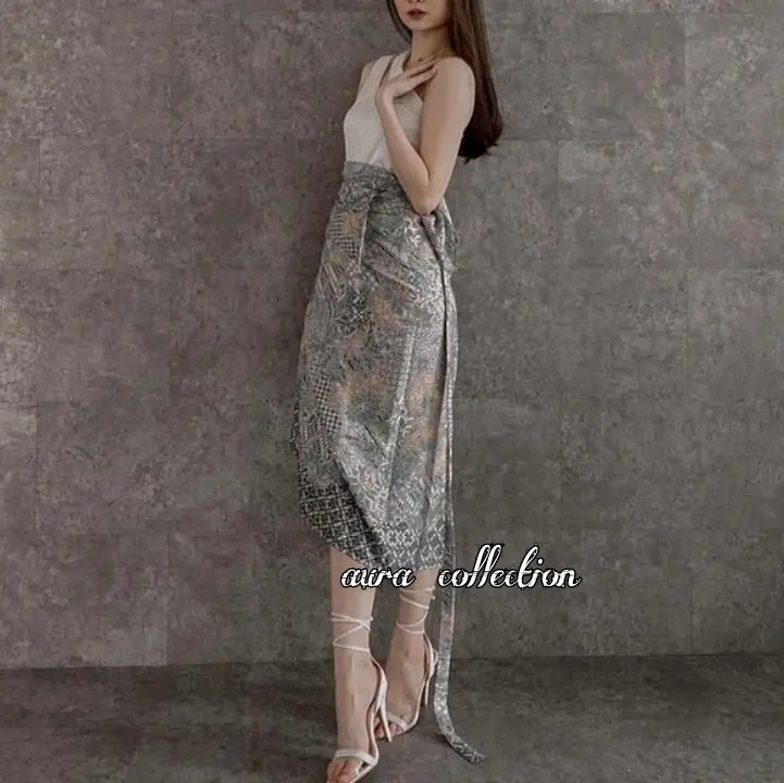 ROK LILIT Batik bawahan kebayah free ring Kain Motif Maxi Mini Panjang Samping Serut Wisuda
