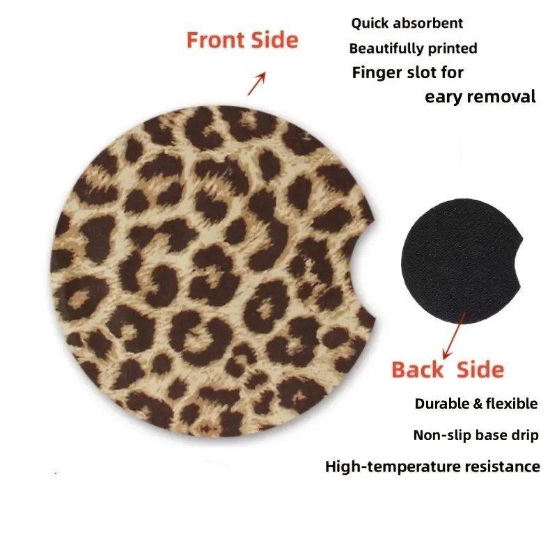 Car Cup Holder Coaster, Round Anti-slip Car Cup Holder Pad, Cute Auto Parts, Car Interior Decoration Accessories for Women & Men 5