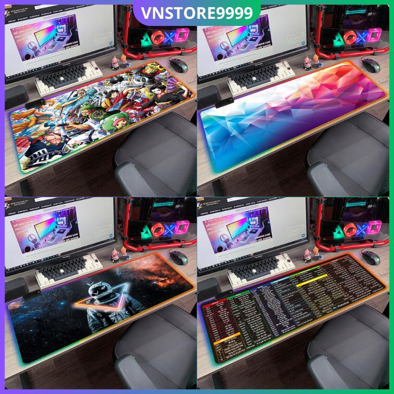 Lót chuột led rgb pad chuột cỡ lớn 50 mẫu full box 90x40 80x30 ️ FREESHIP ️ siêu dày bền chống nước