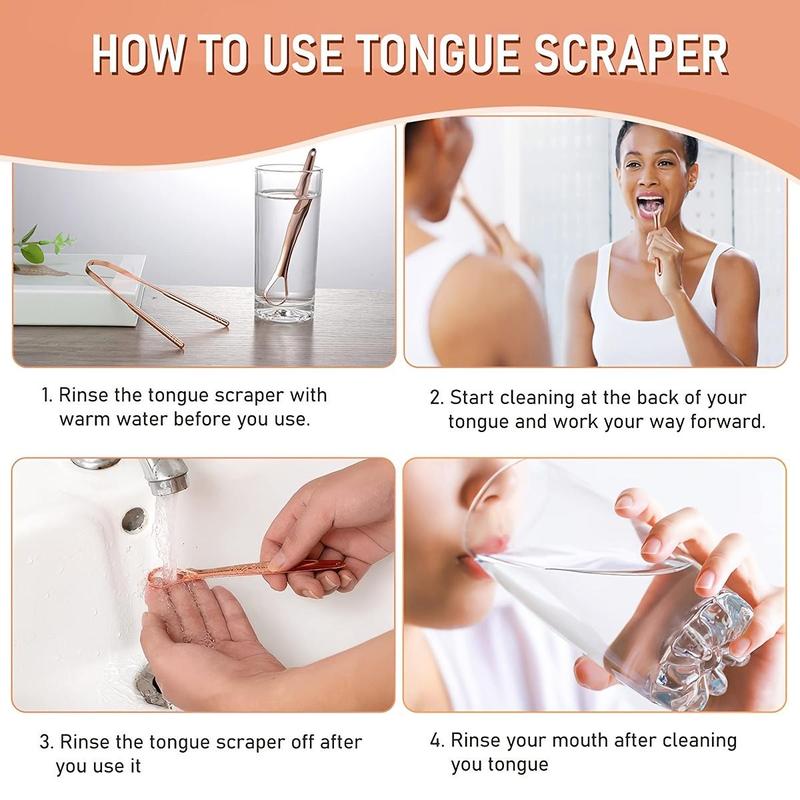 Product Introduction of Stainless Steel Tongue Scraper Set, 3pcs/set Fresh Breath Tongue Scraper, Tongue Cleaner, Oral Care Kit for Adults, Hygiene Products 11