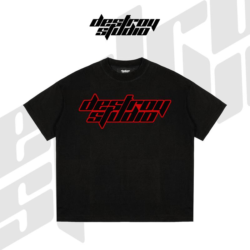 Áo thun DESTROY STUDIO REGULAR RED - Cotton - Brand Destroy Studio Menswear Nam Cổ Tròn Kem Unisex