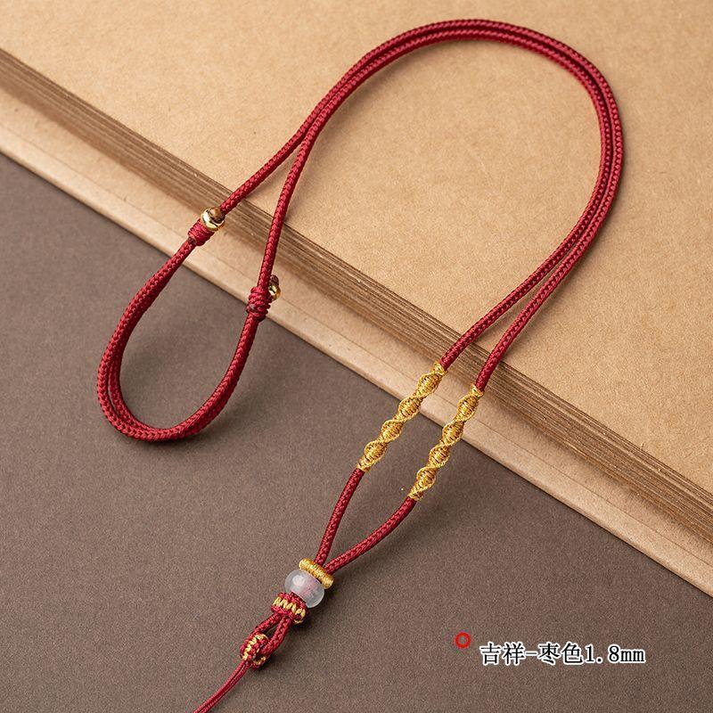 Dây Treo Cổ, Dây Treo, Dành Cho Nam Và Nữ, Màu Đỏ Và Đen, Dây Vòng Cổ, Mặt Dây Chuyền Dệt Tay, Dây Treo Trang Sức Chain Jewelry Kiềng 8
