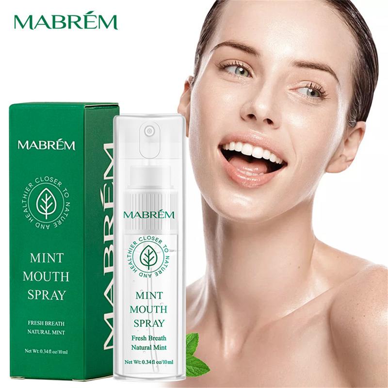MABREM Oral Spray Freshens Breath, Deodorizes And Leaves Fragrance Portable Breath Freshener To Prevent Bad Breath Peppermint Fresh Mouth Mist 0