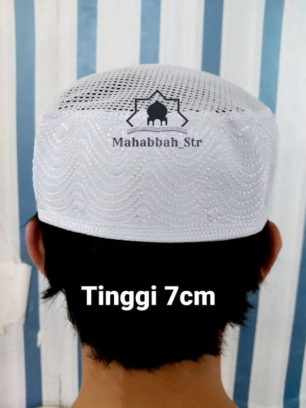Peci Madinah Jaring Kopiah Haji Tinggi 4cm 5cm dan 6cm 7cm 8cm 3