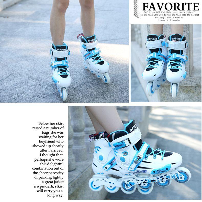 Roller Skates For Adults Inline Skates Single Row Roller Skates Youth Fancy Flash Skates Beginner 8