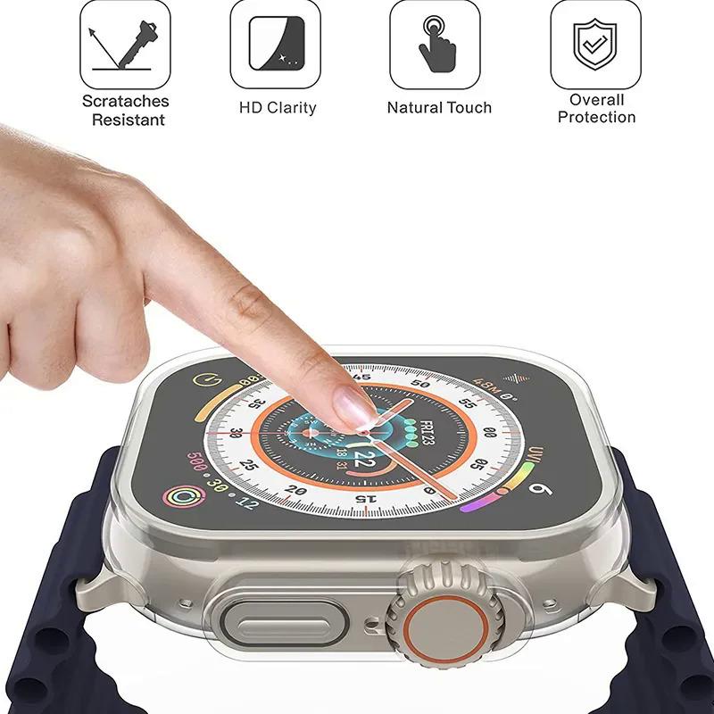 360 Full Coverage Case For Apple Watch Ultra 49mm Screen Protector Cover Protective Shell For iWatch Ultra 49mm TPU Bumper Case 2