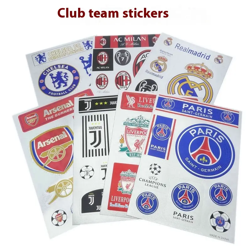 Team Stickers Bumper Stickers Barcelona Real Madrid Paris Liverpool Juventus Chelsea Arsenal AC Team Logo (Ball Game) Fan Supplies