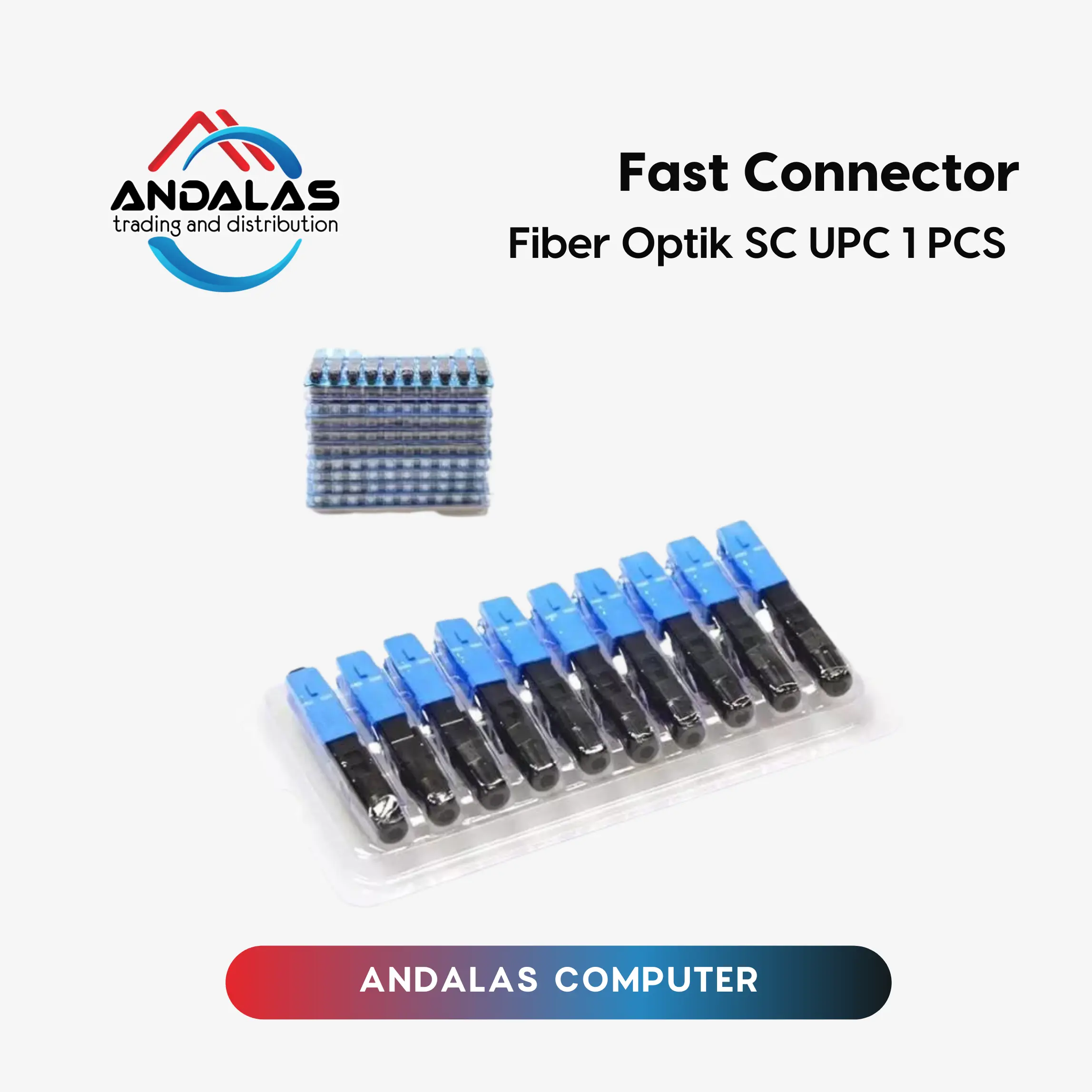 Fast Connector - Konektor kabel fo satu pak isi 10 computer black blue