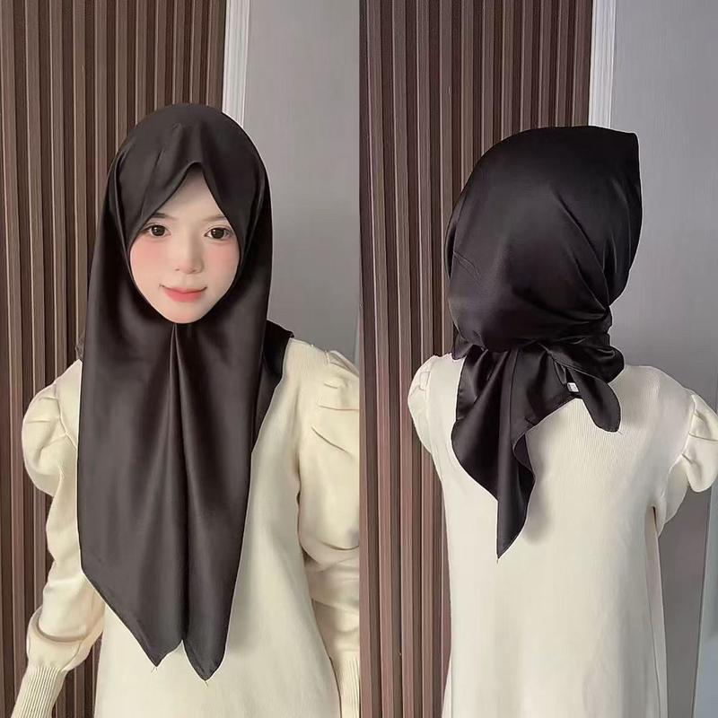Product Introduction of New Muslim satin square scarf casual scarf fashion scarf solid color full collection tudung  selendang  letak  atas  bahu rida'  untuk  lelaki jersey  shawl chiffon  shawl travis  scott  hat suspenders  skirt chiffon  silk  shawl mantilla  veil sahara  sh 7