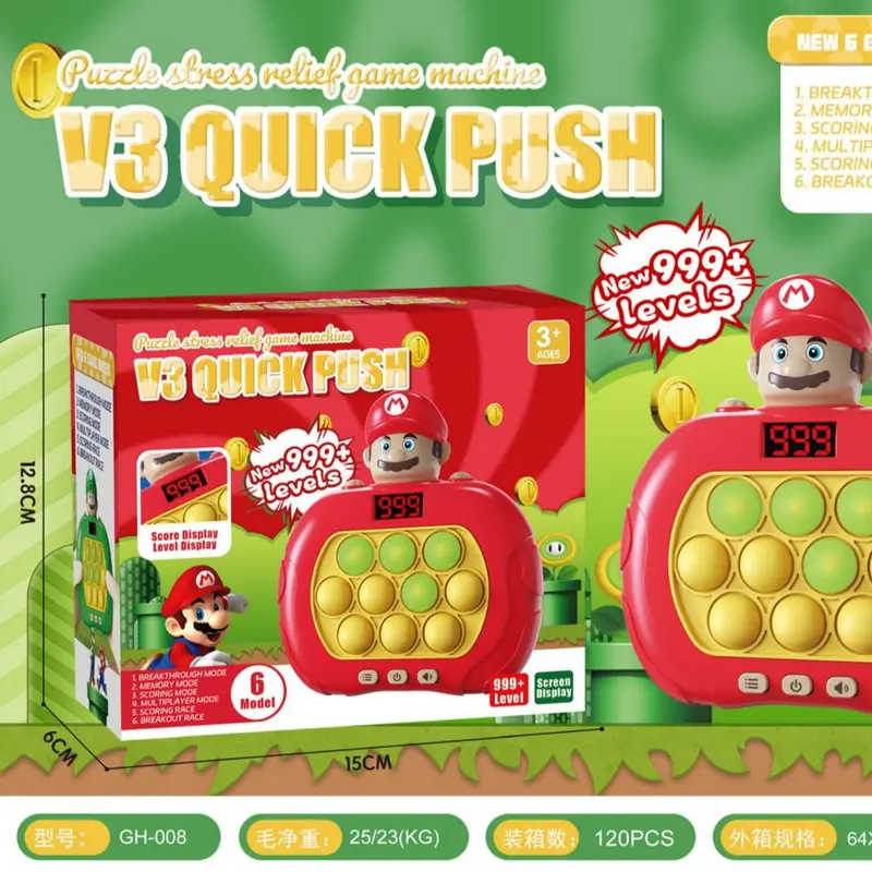 Pop It Electric Mainan Seri Konsol Game Gelembung Tekan Cepat Anti Stres Gelisah Anak Hadiah Karet Toys pop toy 7